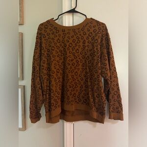 Cheetah print sweatshirt